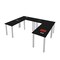 Bestar Bestar Universel Four 48W x 24D Table Desks with Square Metal Legs in black 65900-000018 - alternate 4